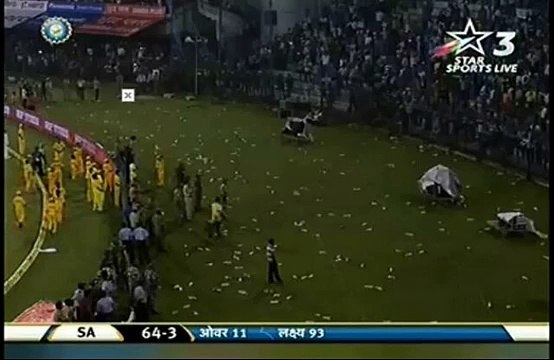 India VS SA 2nd T20 crowd misbehaving