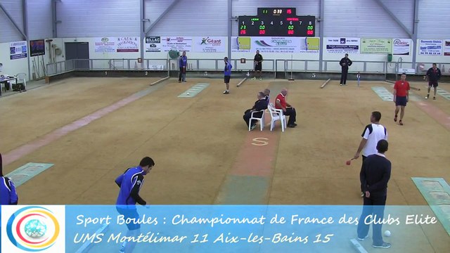 Troisième tour, tir progressif, Montélimar contre Aix-les-Bains, Club Elite Masculin J1, Sport Boules, saison 2015 / 2016
