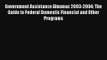 Government Assistance Almanac 2003-2004: The Guide to Federal Domestic Financial and Other