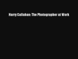 Read Harry Callahan: The Photographer at Work PDF Online