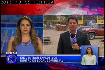 Explosivos dentro de un local comercial
