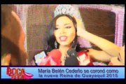 María Belén Cedeño se coronó com ola nueva Reina de Guayaquil 2015