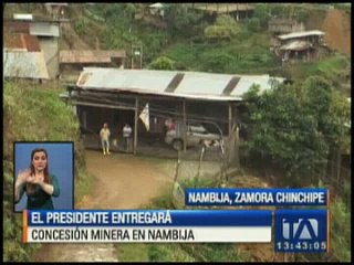 Presidente entregará concesión minera en Nambija
