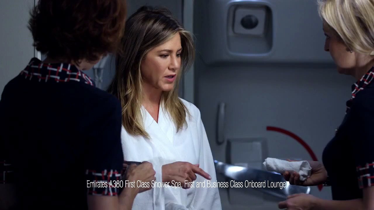 emirates a380 featuring jennifer aniston
