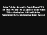 AudioBook Dodge Pick-Ups Automotive Repair Manual/1974 Thru 1991: 2Wd and 4Wd Six-Cylinder