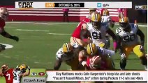 ESPN First Take - Clay Matthews Mocks Colin Kaepernick With Bicep Kiss!