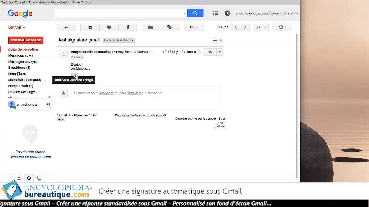 Comment créer une signature sous gmail pour obt...