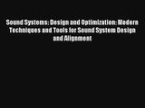 AudioBook Sound Systems: Design and Optimization: Modern Techniques and Tools for Sound System