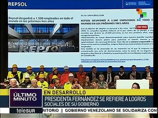 Fernández: YPF, recuperada y encaminada a la soberanía energética