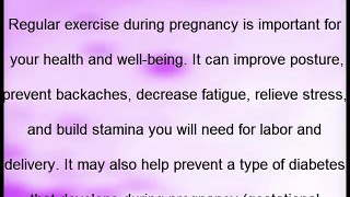 Prenatal Exercise During Pregnancy