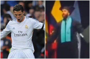 Se graduó y lo celebró al estilo Cristiano Ronaldo