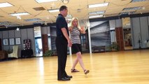 Janet Loper - - Husband Lloyd Getting Ballroom Dance Lessons - First Time