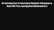 AudioBook An Introduction to Functional Analysis (Chapman & Hall/CRC Pure and Applied Mathematics)