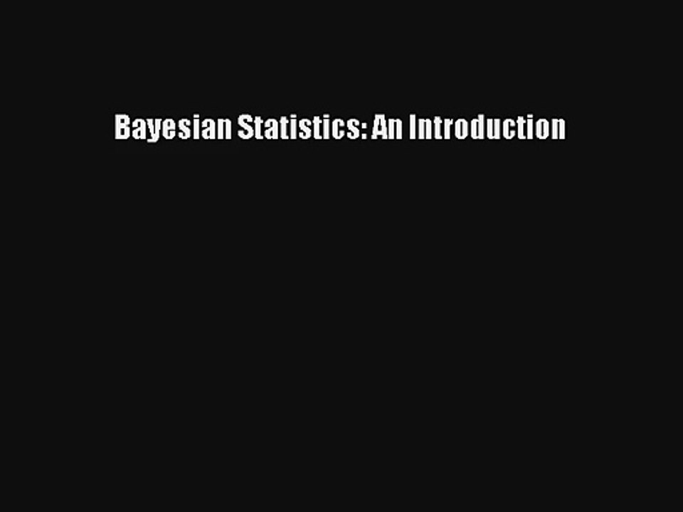 AudioBook Bayesian Statistics: An Introduction Free