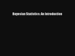 AudioBook Bayesian Statistics: An Introduction Free