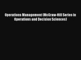 Operations Management (McGraw-Hill Series in Operations and Decision Sciences) Download Free