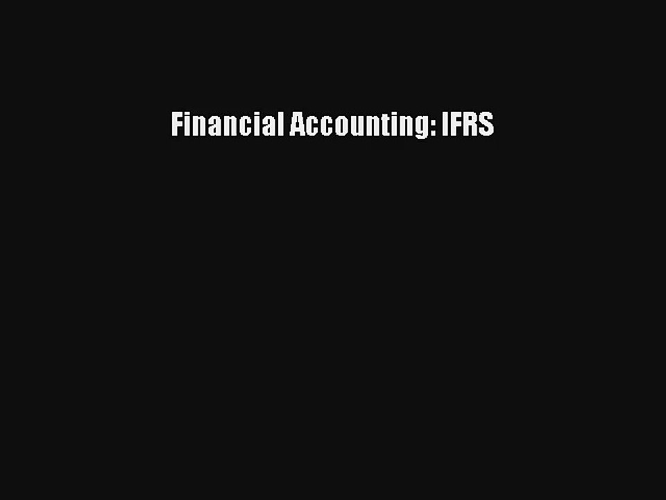 Financial Accounting: IFRS