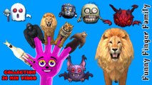 Lion,Tiger,Cheetah Finger Family 3d animals animated English rhymes Collection 20 Min video