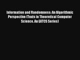 AudioBook Information and Randomness: An Algorithmic Perspective (Texts in Theoretical Computer