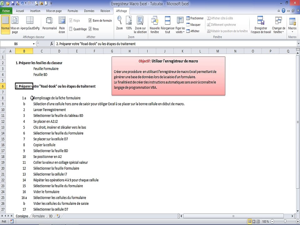 Excel VBA - Automatiser des tâches grâce à l'Enregistreur de macro
