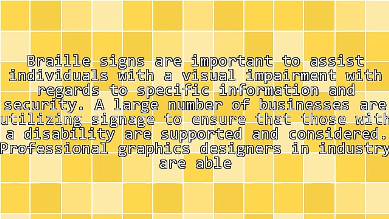 The Reasons For Using Braille Signs
