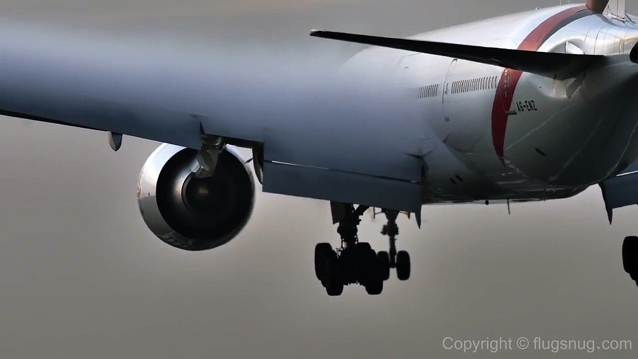 Plane making beautiful Designs on clouds and runway