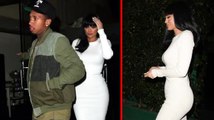 Kylie Jenner Wears Skin-Hugging White Dress to Dinner