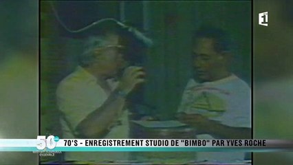 Années 70_Enregistrement studio de "BIMBO" par Yves Roche_Archives Polynésie 1ère n°12