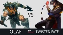Olaf VS Twisted Fate - SKT T1 Faker VS Scout, KR LOL Challenger