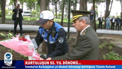 İstanbul'un Kurtuluşunun yıl dönümü Edirnekapı Şehitliğinde Törenle Anıldı