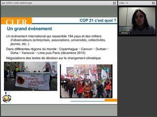 Mardi de la transition énergétique - COP21 : un événement à investir (1/3)