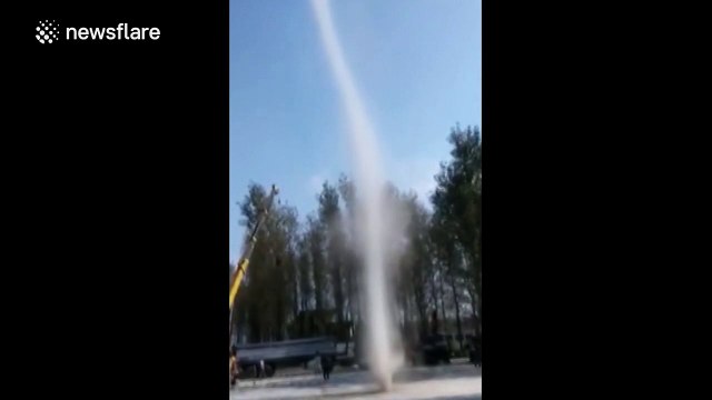 Strange tornado-like wind vortex appears in China