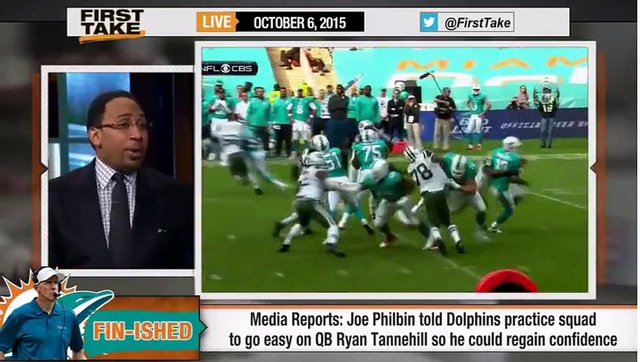 ESPN First Take - Philbin Told Practice Squad to 'Take It Easy' on Ryan Tannehill!