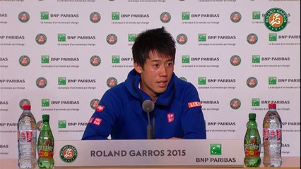 57. Press conference Kei Nishikori 2015 French Open   R64