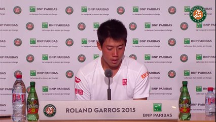 17. Press conference Kei Nishikori 2015 French Open   Quarterfinals