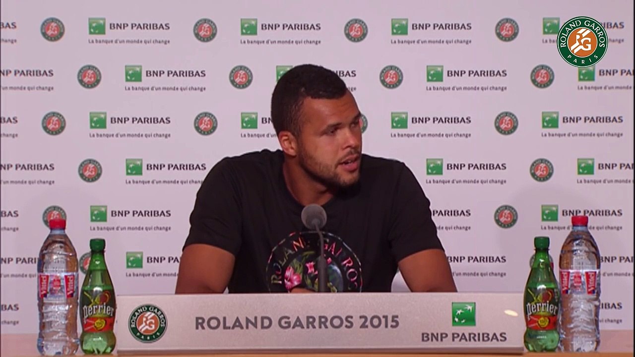 18. Press conference Jo-Wilfried Tsonga 2015 French open   Quarts de finale
