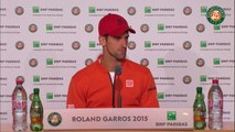 23. Press conference Novak Djokovic 2015 French Open   4th Round