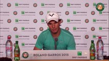 24. Press conference Rafael Nadal 2015 French Open   4th Round