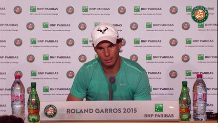 24. Press conference Rafael Nadal 2015 French Open   4th Round