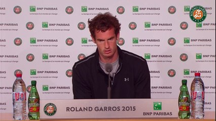 27. Press conference Andy Murray 2015 French Open   4th Round