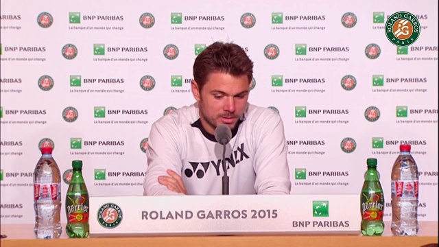 31. Press conference Stanislas Wawrinka 2015 French Open 4th Round