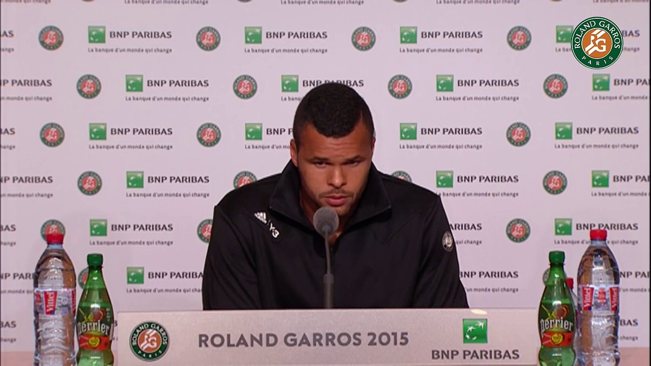 41. Press conference Jo-Wilfried Tsonga 2015 French Open   R32