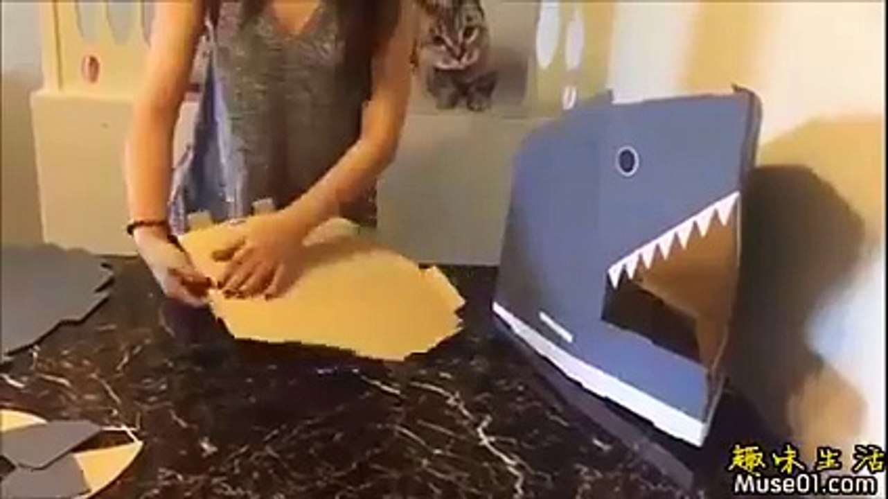 How to make Shark from card Board