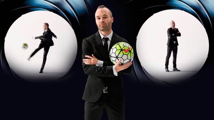 Andrés Iniesta promociona Spectre, la nueva película del agente 007 James Bond