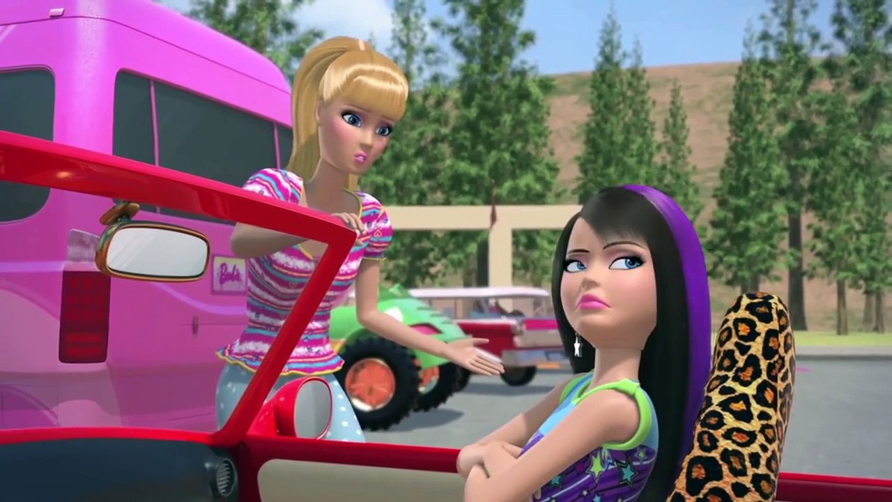 Cartoon best sale barbie car