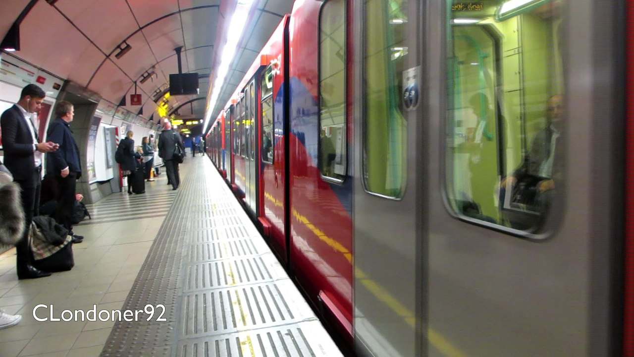 Docklands Light Railway trains at Bank station 5th October 2015