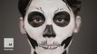 Easy DIY skeleton Halloween makeup