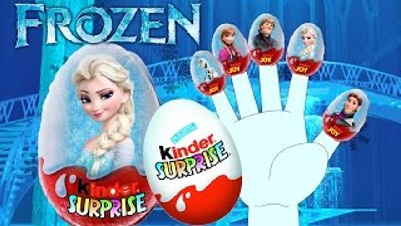 Kinder Joy Frozen Finger Family Nursery Rhyme