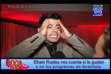 Efraín Ruales nos cuenta si le gustan o no los programas de farándula