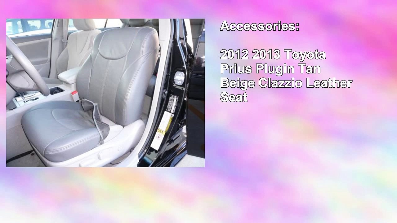 2012 2013 Toyota Prius Plugin Tan Beige Clazzio Leather Seat